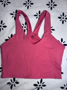 ALO Yoga Pink Racerback Crop Tank Top